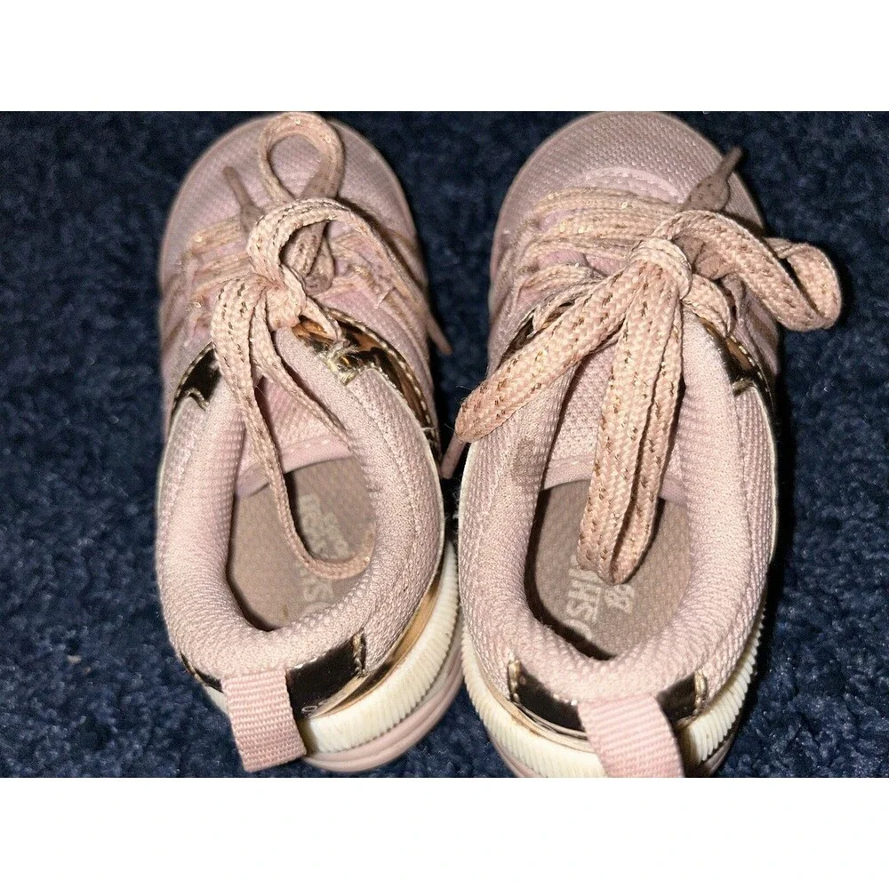 Pink and Gold Oshkosh Toddler Girls Sneakers Size 7